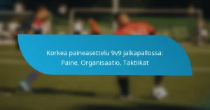 Korkea paineasettelu 9v9 jalkapallossa: Paine, Organisaatio, Taktiikat