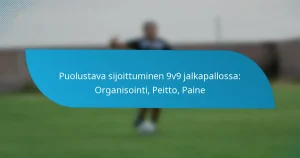 Puolustava sijoittuminen 9v9 jalkapallossa: Organisointi, Peitto, Paine