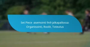 Set Piece -asemointi 9v9 jalkapallossa: Organisointi, Roolit, Toteutus